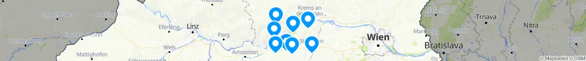 Map view for Pharmacies emergency services nearby Maria Laach am Jauerling (Krems (Land), Niederösterreich)